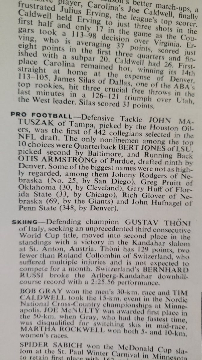 jgallagher19355's tweet photo. @DaleEArnold Times have changed! The sum total of Sports Illustrated coverage of the NFL draft July 1973! This was it, before and after the draft.... For you youngsters out there, there was no ESPN in 1973! #NFLDraft2021 https://t.co/WzRz3XpHHS