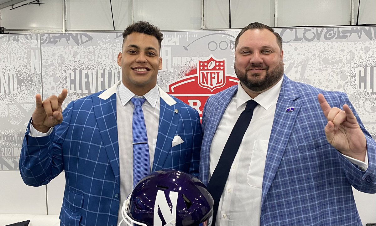 So excited for Rashawn @rdsl8r , and his family. One very lucky team is going to get the best Lineman in the draft and the best person in their community. Oh and you already know it’s NWO 4LIFE #NorthwesternWildcatsOLine #NFLDraft