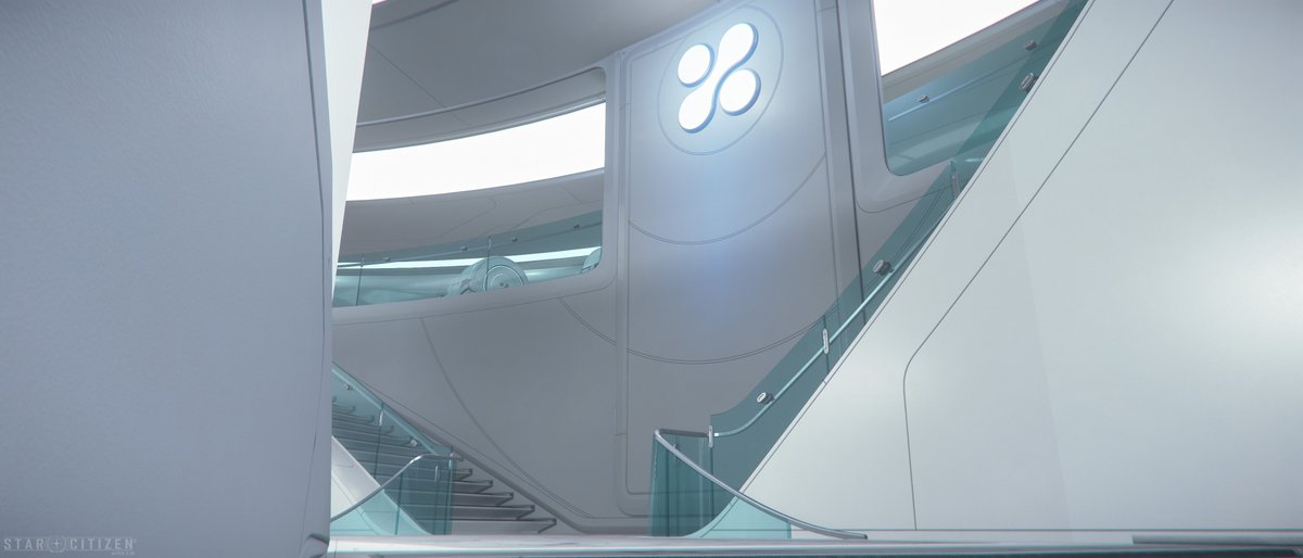JoshVanZuylen's tweet image. Factory Line - The double staircase, leading up to the show floor with the rippling etched design.  - Made for @RobertsSpaceInd 

More/5k: artstation.com/artwork/eaoAwb

#StarCitizen #FactoryLine #art #3D #3Dart #3Dartist #Artist #3dmodeling #design #scifi #environmentart