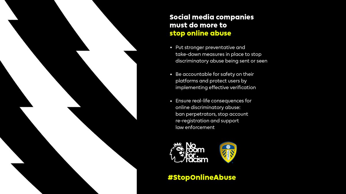 LUFC's tweet photo. Social media companies must do more to #StopOnlineAbuse #NoRoomForRacism https://t.co/U25AZXNIfy