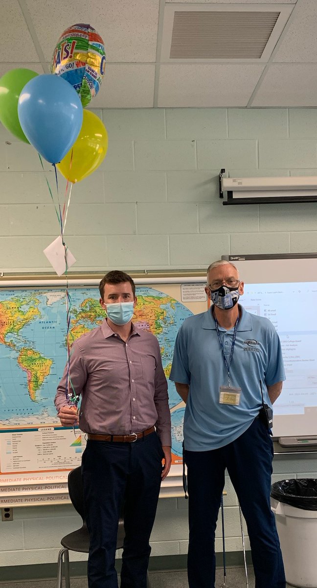 So pleased to have the opportunity to congratulate Pete Kerwin <a href="/HtownHSCCPS/">Huntingtown High</a> for his Washington Post Teacher of the Year award. Calvert County is lucky to have Mr. Kerwin. #calvertshines
