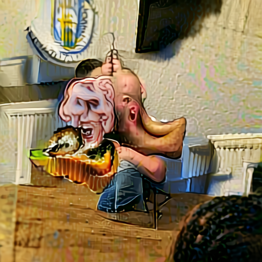 UzupisMUC's tweet photo. This is how #GPT3 imagines the "a man eating his own head". #DACHnft https://t.co/mFdZd1qhcl
