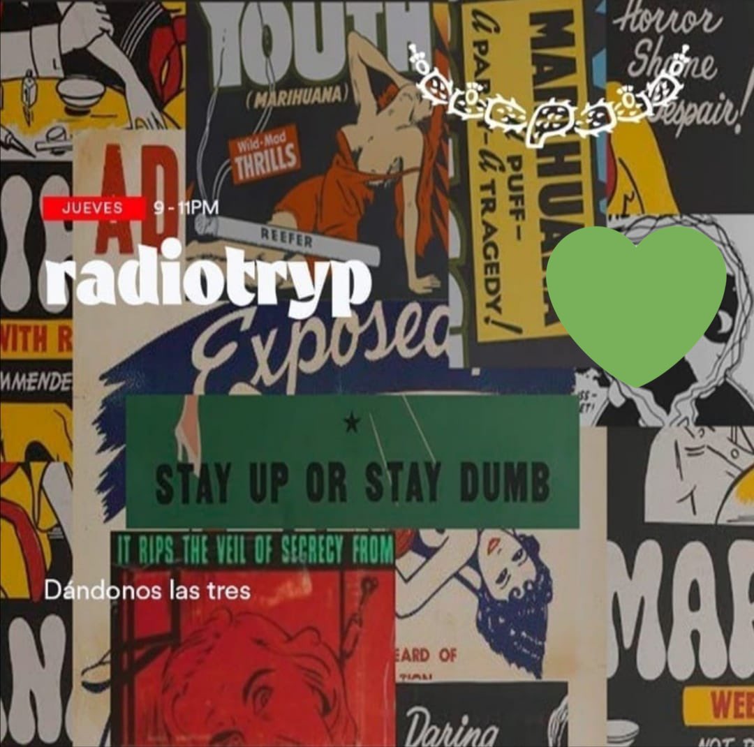 radiotryp's tweet photo. Retransmitimos el programa con el que hace un año celebramos el 4:20 confinado:

Pasen a escuchar el coto que echamos con Santa María la Yerbera, Gus Luna, @elimonpartido y @Comunicannabic1  

Hoy 21 hrs. 
Por https://t.co/zStPW8cXLI 

@radio_nopal 
@efe_a_eme_i https://t.co/g75oITOsNN