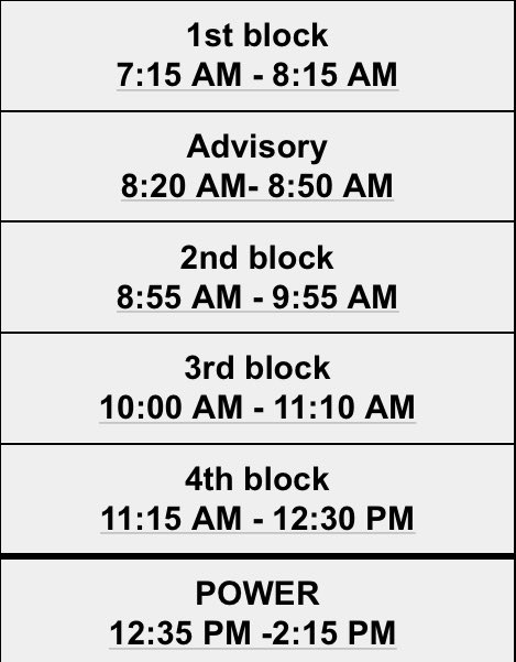 Advisory schedule tomorrow! PreACT reports for sophomores!