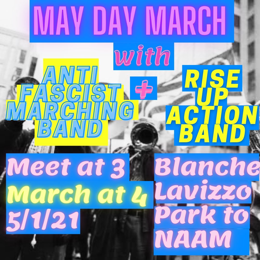 Adding one more recently announced public march! A  #MayDay march from with some marching bands meeting at 3pm, Blanche Lavizzo park to the Northwest African American Musem #seattleprotests  #seattleprotestcomms
