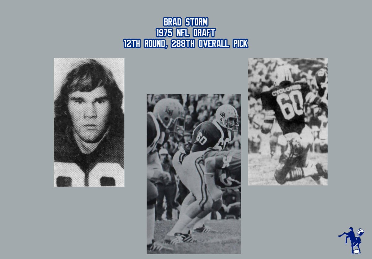 Brad Storm (of Belle Plaine, hey that's a South Iowa Cedar League School!) is the only Cyclone drafted by either the Baltimore OR the  @Colts.