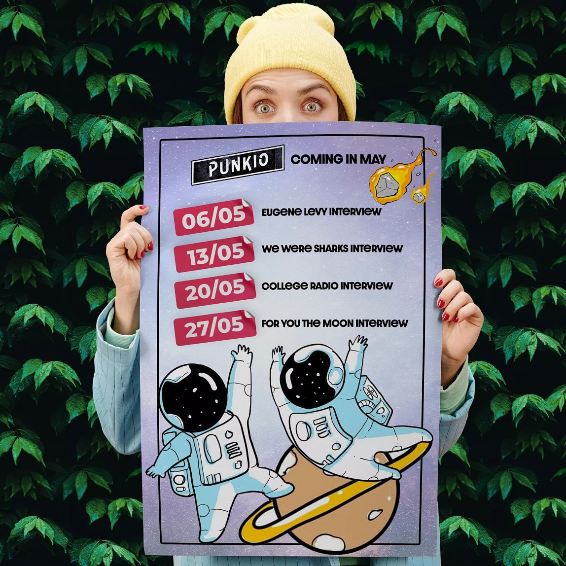 Interviews coming in May!

<a href="/EugeneLevyBand/">Eugene Levy</a> - 6th May
<a href="/weweresharks/">🦈We Were Sharks🦈</a> - 13th May
<a href="/CollegeRadioPNW/">College Radio</a> - 20th May
<a href="/foryouthemoonuk/">FOR YOU THE MOON</a> - 27th May

Who are you looking forward to the most?!

Things start to change after we've completed these interviews! 

#thepunkiopodcast #bandinterviews