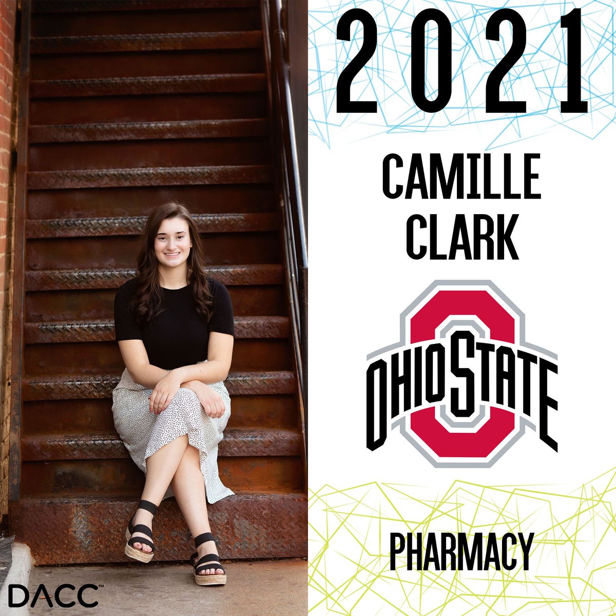 Congratulations to 2021 Senior, Camille Clark, from <a href="/OlentangySD/">Olentangy Schools</a> Olentangy High School, &amp; DACC’s <a href="/PharmTechDACC/">LDeMent</a> program! Camille will be attending <a href="/OhioState/">Ohio State</a> after high school to major in Pharmacy. Congratulations, Camille!