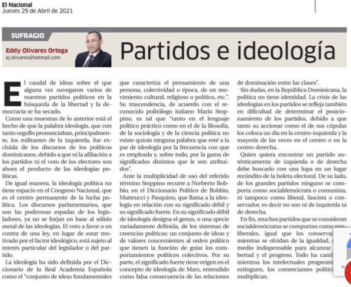 EddyOlivares14's tweet photo. Desentrañar los ideales de los partidos políticos es una tarea muy difícil de lograr. Hoy son de derecha, mañana de centroderecha y algún día de centroizquierda.
Es el tema del Sufragio: “Partidos e ideología”. https://t.co/iLuH9nXgcy