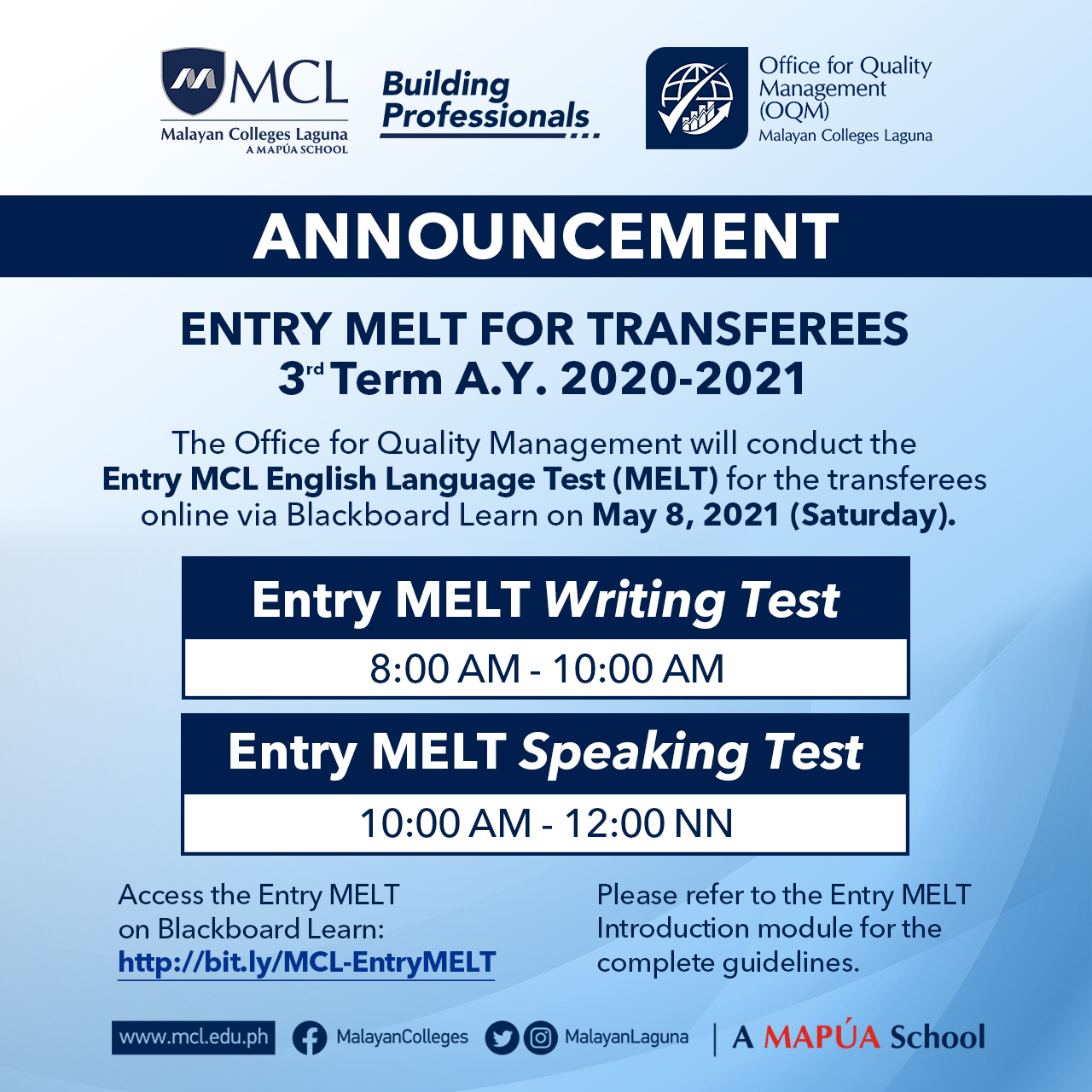 Mcl blackboard 2024