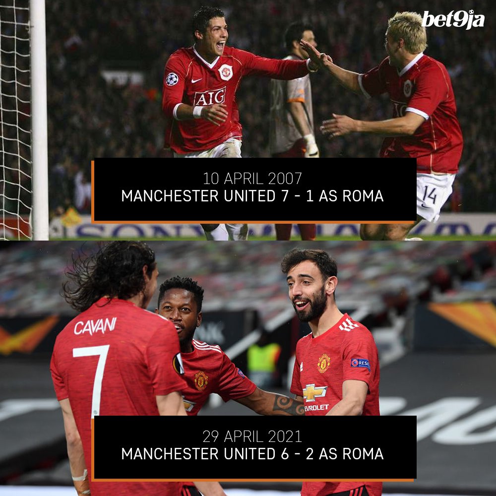 007Cardinal's tweet image. Playing Manchester United at Old Trafford in April never ends well for Roma. 🥶 #MUNROM #UEL #MUFC