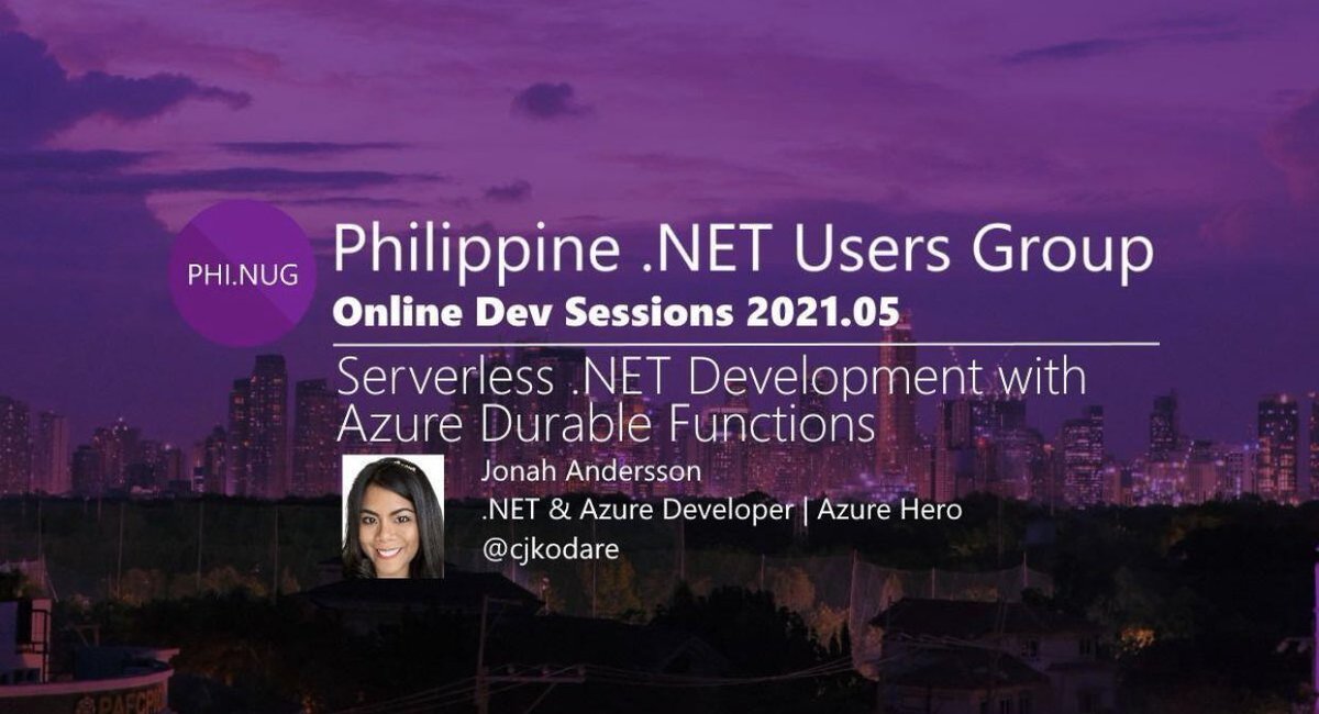 cjkodare's tweet image. On May 20th at 7:00 PM Philippine Time, I’m looking forward to connect with my fellow Filipino kababayans in tech in #Philippines and share about #azuredurablefunctions @PHINUG 
Thanks @LaTtEX! 
Register ➡️ meetu.ps/e/JZWbc/DLqv5/a 
#azure #pnug #serverless #faas #pnug #TechTalks