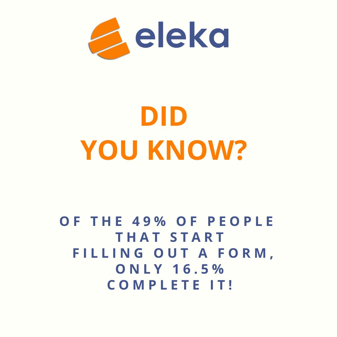 elekatech's tweet image. How do you as a business that collects data directly from customers ensure that your forms completion rates are higher! 

#JipeFormSmart
#DataCollection