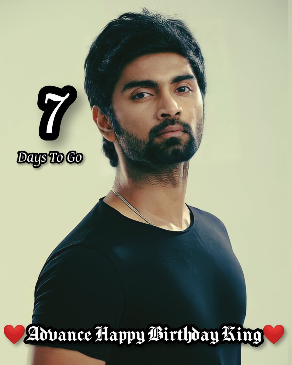 AtharvaaSwetha's tweet photo. 7 Days To Go For King's Bday❤️
Advance Happy Birthday Addy🤗✨
Get well soon 💕 Wishing you a speedy recovery 💕
@Atharvaamurali
#7DaysToGoForKingBday
#HBDAtharvaamurali #HBDAtharvaa #HBDAddy https://t.co/5dlUEZOUhM