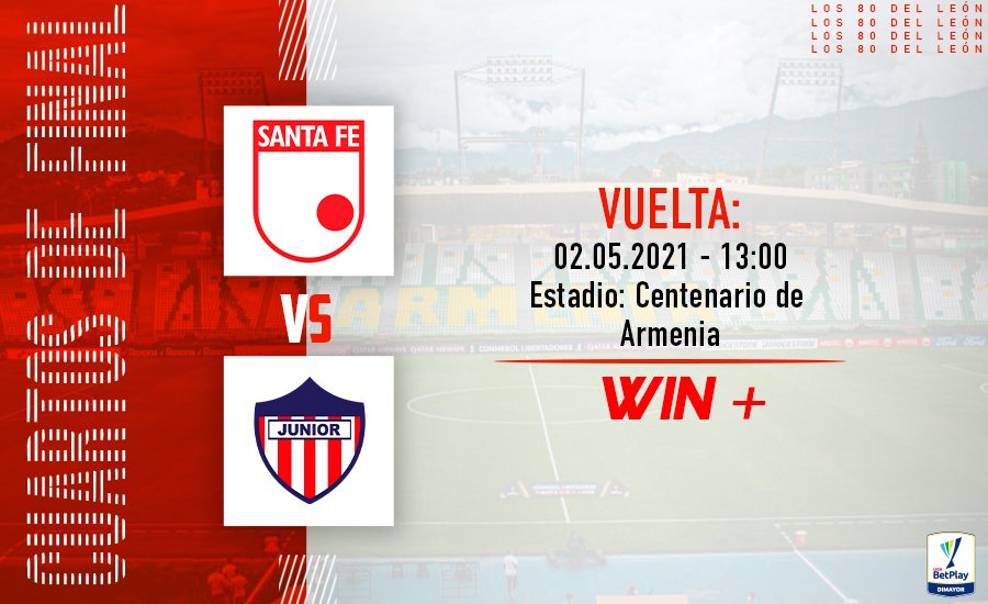 ¡Agéndate León 🦁!

🏆 Vuelta Cuartos de Final 
🆚 <a href="/JuniorClubSA/">Junior FC</a>
🗓 Domingo 2 de mayo de 2021
⏰ 1:00 pm
🏟 Centenario