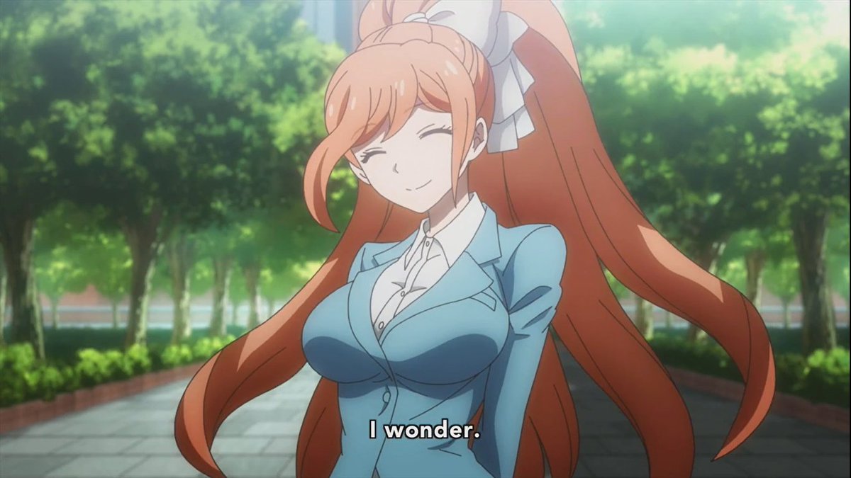 At the beginning of this film, she asks if it has a bad ending, and hints at it not being one. Al the end of the film, when Junko tells her that all hope is gone, she stands up, smiles for the first time, and declares that hope is just beginning. This is incredibly clever. +