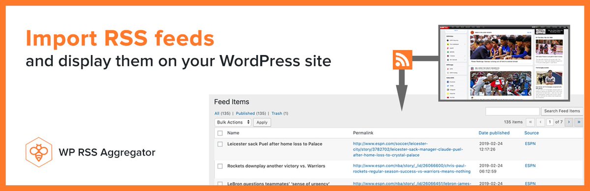 3: ContentYou will go on Fiverr & have someone spin up a quick Wordpress instance with Wordpress (I know, I know) and WP RSS AggregatorWhat this will do is scrape RSS feeds and automatically post news & articles in your niche on your home page