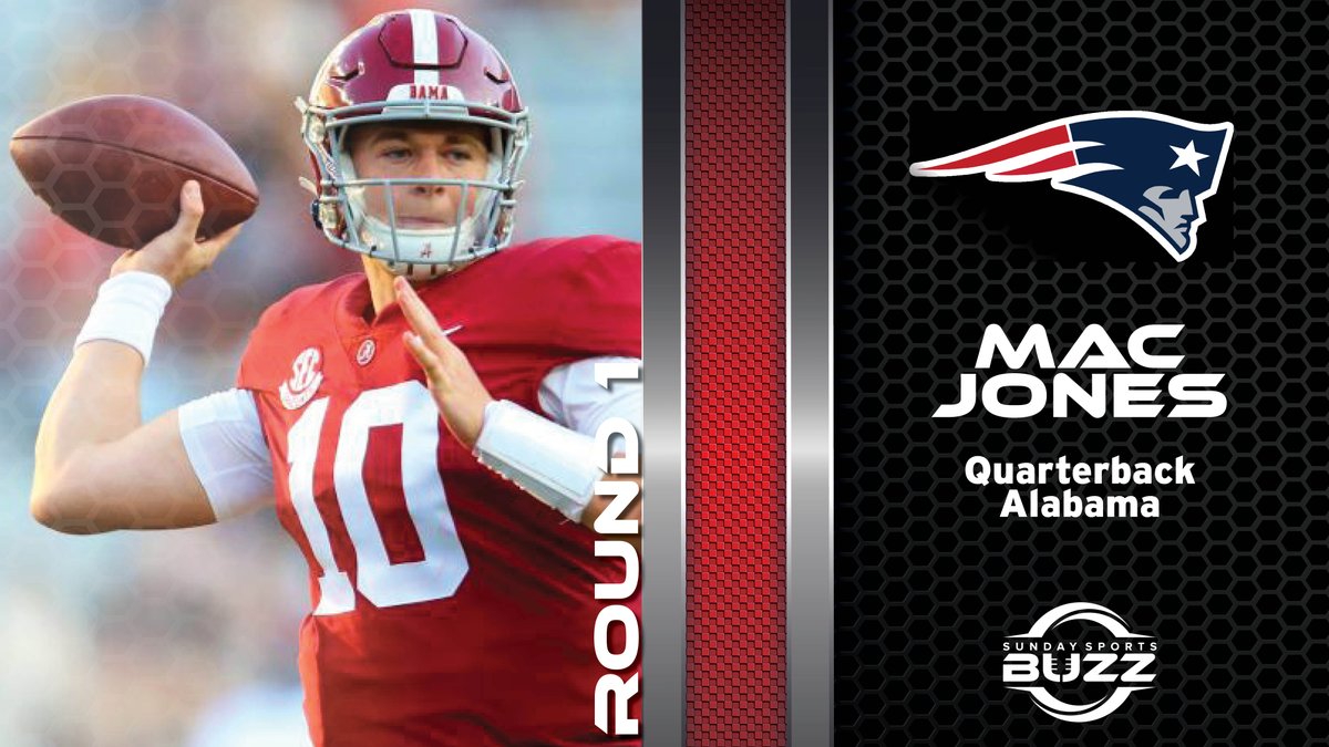 BuzzSunday's tweet photo. Did the Patriots get their next franchise QB?

#NFLDraft https://t.co/Tr8mWb9QVC