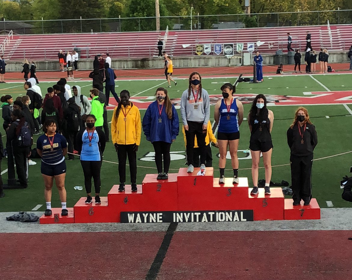 Congrats to <a href="/noel_frye27/">Noel Frye</a> for winning the Hammer Throw at the <a href="/TrackWayne/">Wayne Warrior Track and Field</a> Invitational tonight! Her new PR is an OH #1 and US #31 congrats!