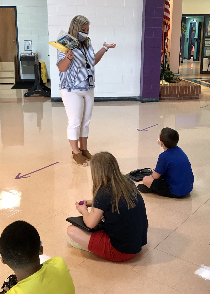 Mrs. Jackson has been spotted teaching her 2nd &amp; 3rd graders all around the school this week! Learning can happen anywhere! Our MCLs rock! <a href="/caseywjackson/">Casey Jackson</a> <a href="/OppCulture/">Opportunity Culture</a> #weareaycock