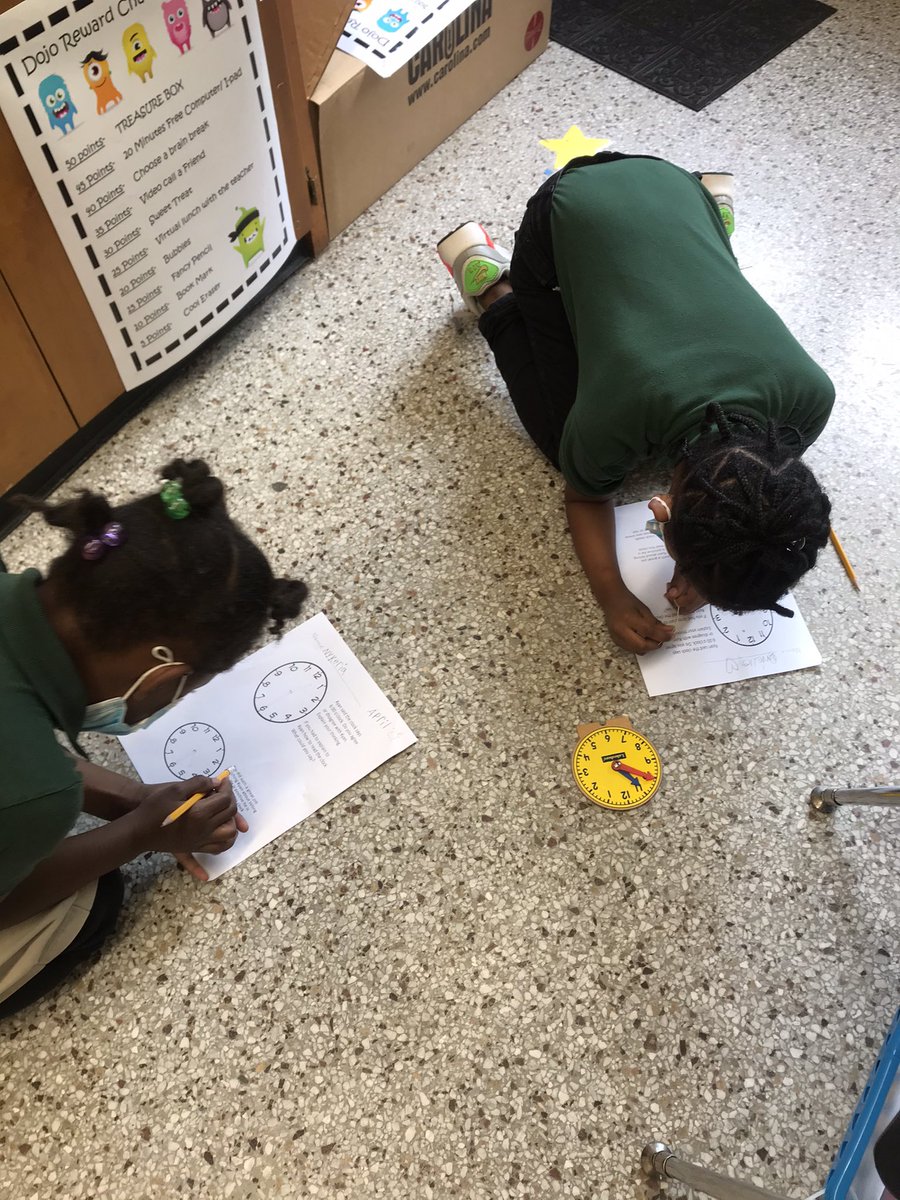 Kimberley Park ES with Ms. Frazier’s 1st grade class implementing visual models  and constructing viable arguments as they critique the reasoning of others.🤗🤗