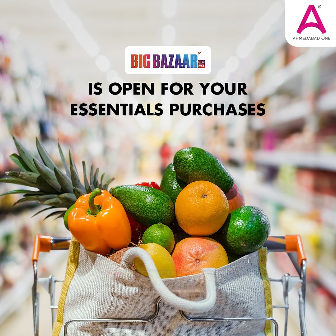 Your nearest #BigBazaar store is fully packed with your daily essentials. Step in the #AhmedabadOneMall to pick up the needful. #indianmalls #nexusmalls #Ahmedabad #mallsinAhmedabad