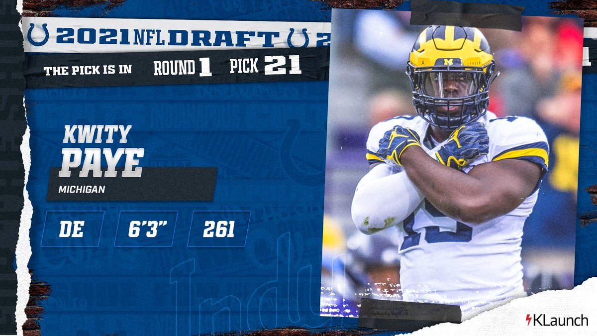 Welcome to Indy, <a href="/OfficialKwity/">Kwity Paye</a>!

#ColtsDraft