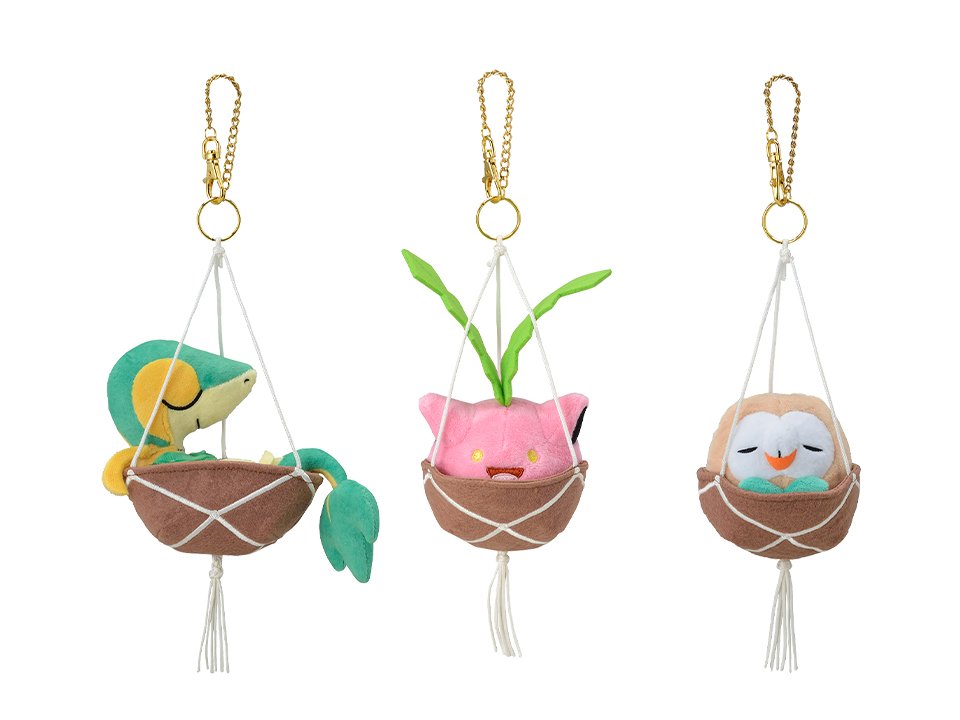 The Pokémon Grassy Gardening collection has been revealed for release in Japan! Features ADORABLE potted plushies and hanging buddies! Thread👇