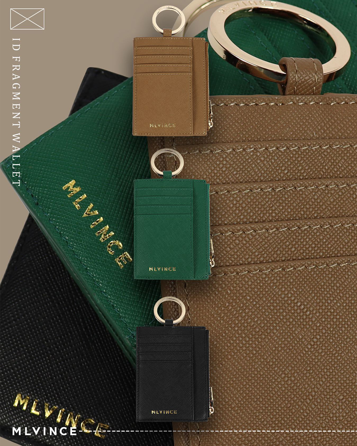 mlvince ID FRAGMENT WALLET – GREEN