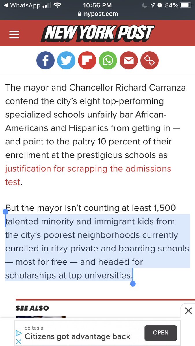 Right. Every year 1200 high achieving black and Hispanic NYC students receive fully funded scholarships to elite prep schools.  https://nypost.com/2018/06/09/how-nonprofits-are-boosting-nycs-brightest-minority-students/  https://twitter.com/benjaminbadejo/status/1387962812274823173