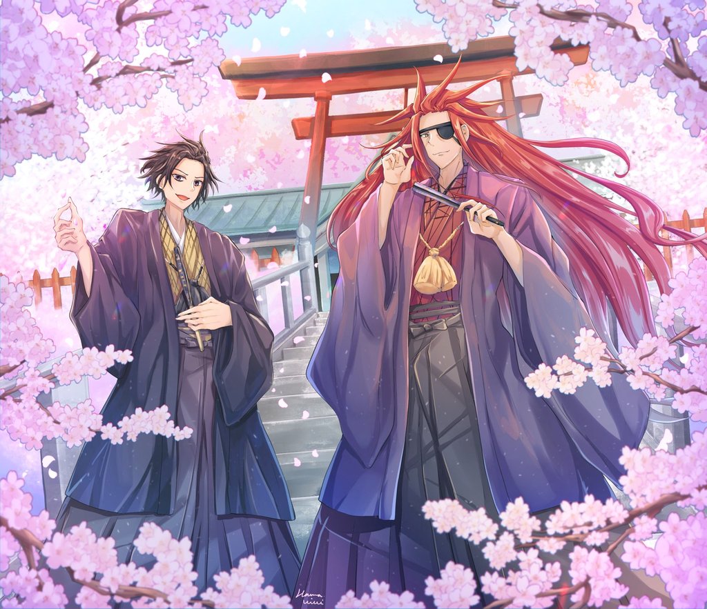 最終巻&amp;初のファンブック発売おめでとうございます！この漫画に沢山楽しませて頂き感謝しています。
殊現と衛善は本当に最後まで格好良かった....！大好きなキャラクターです！
#地獄楽ファンアート