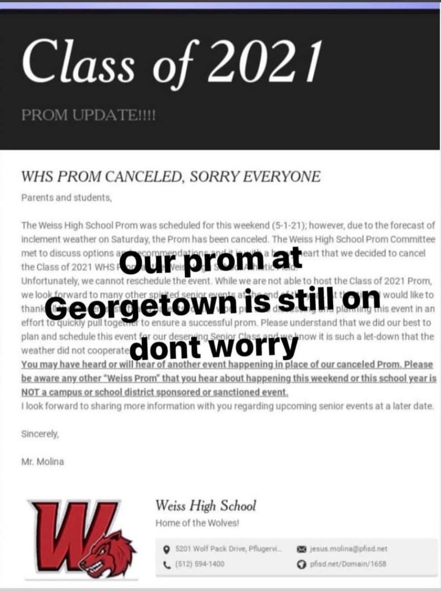 Weiss Senior Celebration tweet media