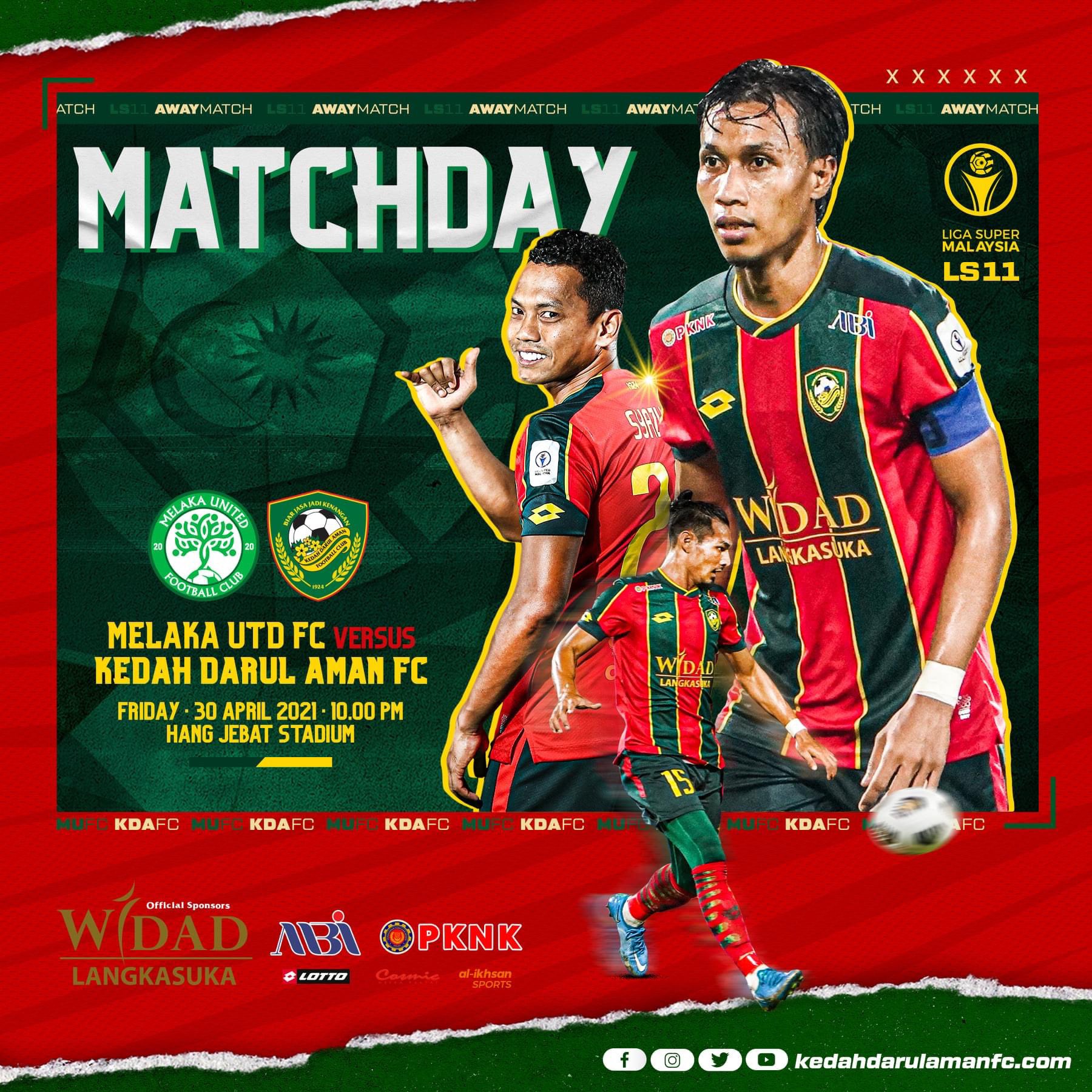 Lwn melaka united aman darul fc kedah Live Streaming