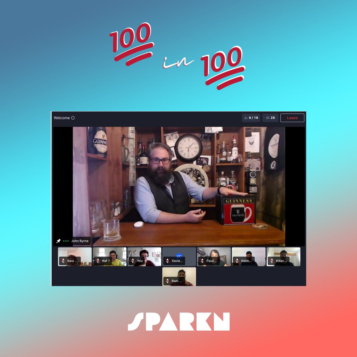 Today as part of <a href="/indie_worldwide/">Indie Worldwide 🌐</a>’s #100in100 challenge we had John, the world most engaging and experienced Irish pub mindfulness expert jump into the session to  Spark’n it up. 😉 Sláinte. 🥃

sparkn.ai/sparks/john-by…