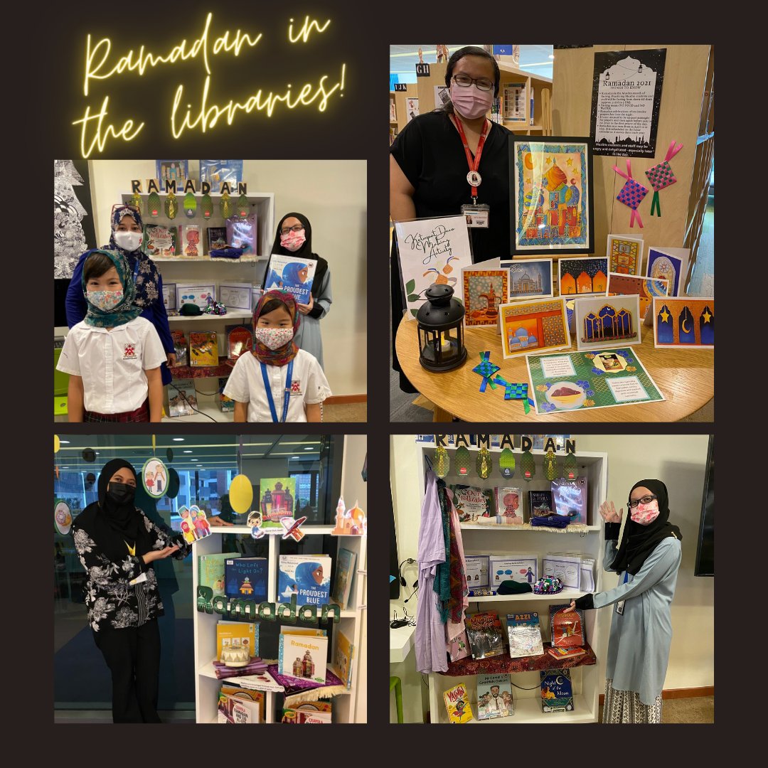 DCSG_Dulwich's tweet photo. It is halfway through the holy month and in case you missed it, our three libraries have created great book displays to share information about Ramadan, Islam culture and Hari Raya. 

#ReadingIsFun #GraduateWorldwise #BetterTogether #DiversityAndInclusion #Ramadan https://t.co/dAMZ4we08r