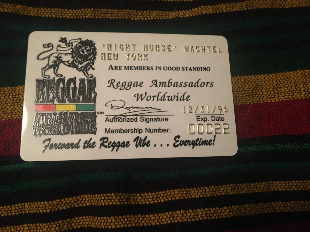 NightNurse1Love's tweet photo. #tbt #ReggaeAmbassadors #worldwide #RAW #membershipcard #Forward #forwardthereggaevibe #everytime #Reggae #reggaemusic #TBThursday 🦁 https://t.co/90OxLQ04Rg