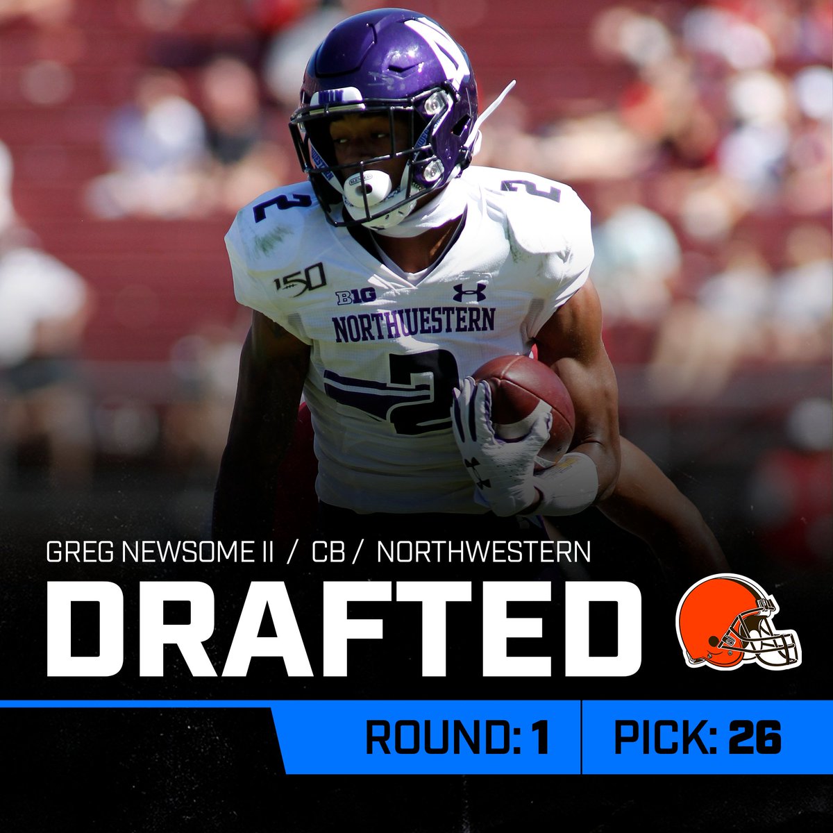 SInow's tweet photo. Rashawn Slater, No. 13 overall
Greg Newsome II, No. 26 overall

What a night for Northwestern football! 

Before tonight, the school had 2️⃣ first-round picks in the previous 37 drafts combined #NFLDraft https://t.co/Bdi8X7XwFl