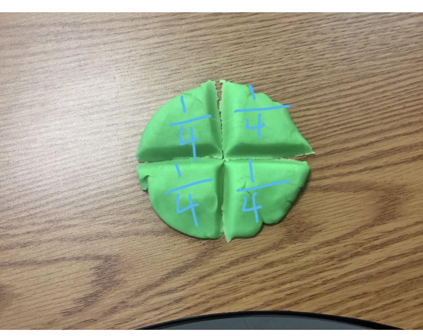 Play dough fractions captured via <a href="/Seesaw/">Seesaw</a> ! #ignited205 #jefferson205