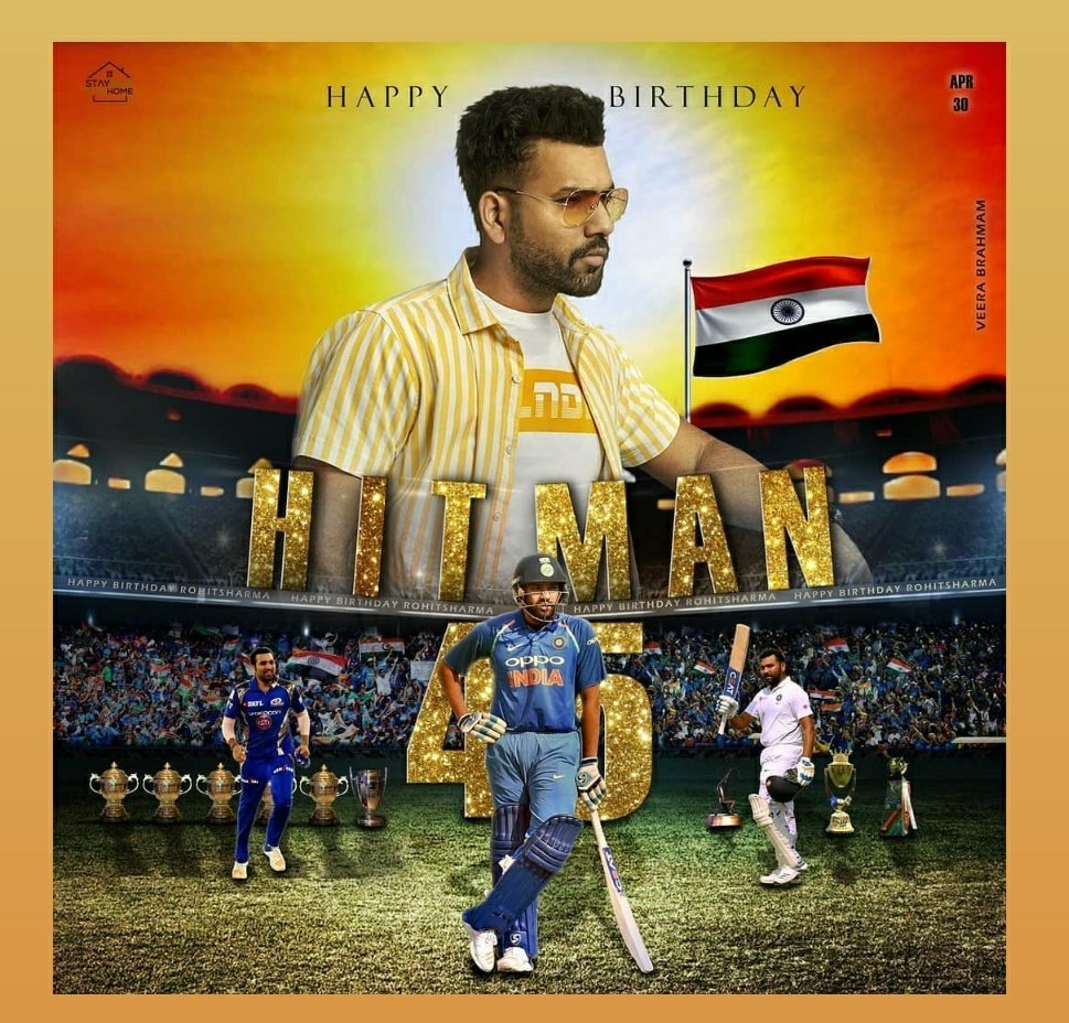 SurajPB5's tweet photo. Wish you a wonderful birthday Rohit 🎂🥳🎉 https://t.co/FHWbGwsoJ2