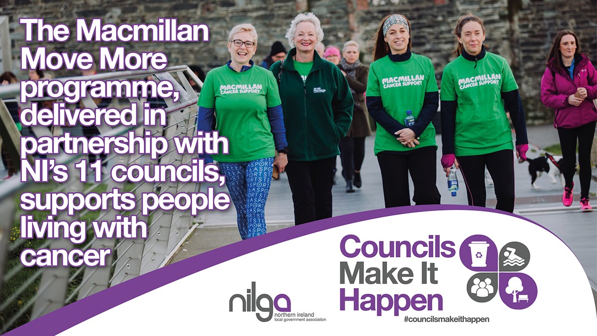 NI_LGA's tweet image. Councils and @MacmillanNI have joined forces to help people living with cancer improve their health and well-being, the programme is for people who have had a cancer diagnosis and are at any stage of their cancer journey. #councilsmakeithappen @belfastcc @dcsdcouncil @MoveMoreNI