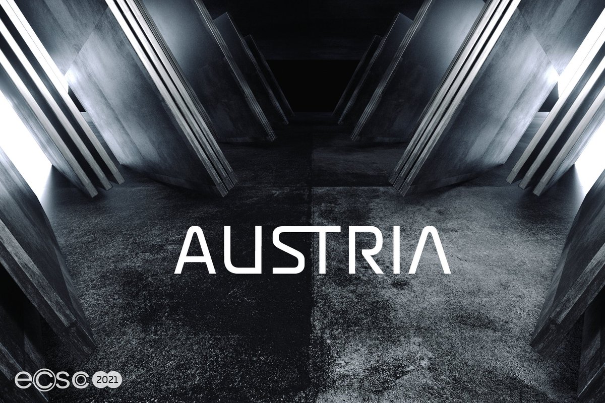 ecsc2021's tweet photo. We welcome #Austria as a competitor in #ecsc2021 🇦🇹 @TeamAustriaECSC won a bronze medal in #ecsc2019 and was to host the seventh #ecsc2020 but due to a #COVIDpandemic, the event in #Vienna had to be postponed. https://t.co/fVc23ypQk5