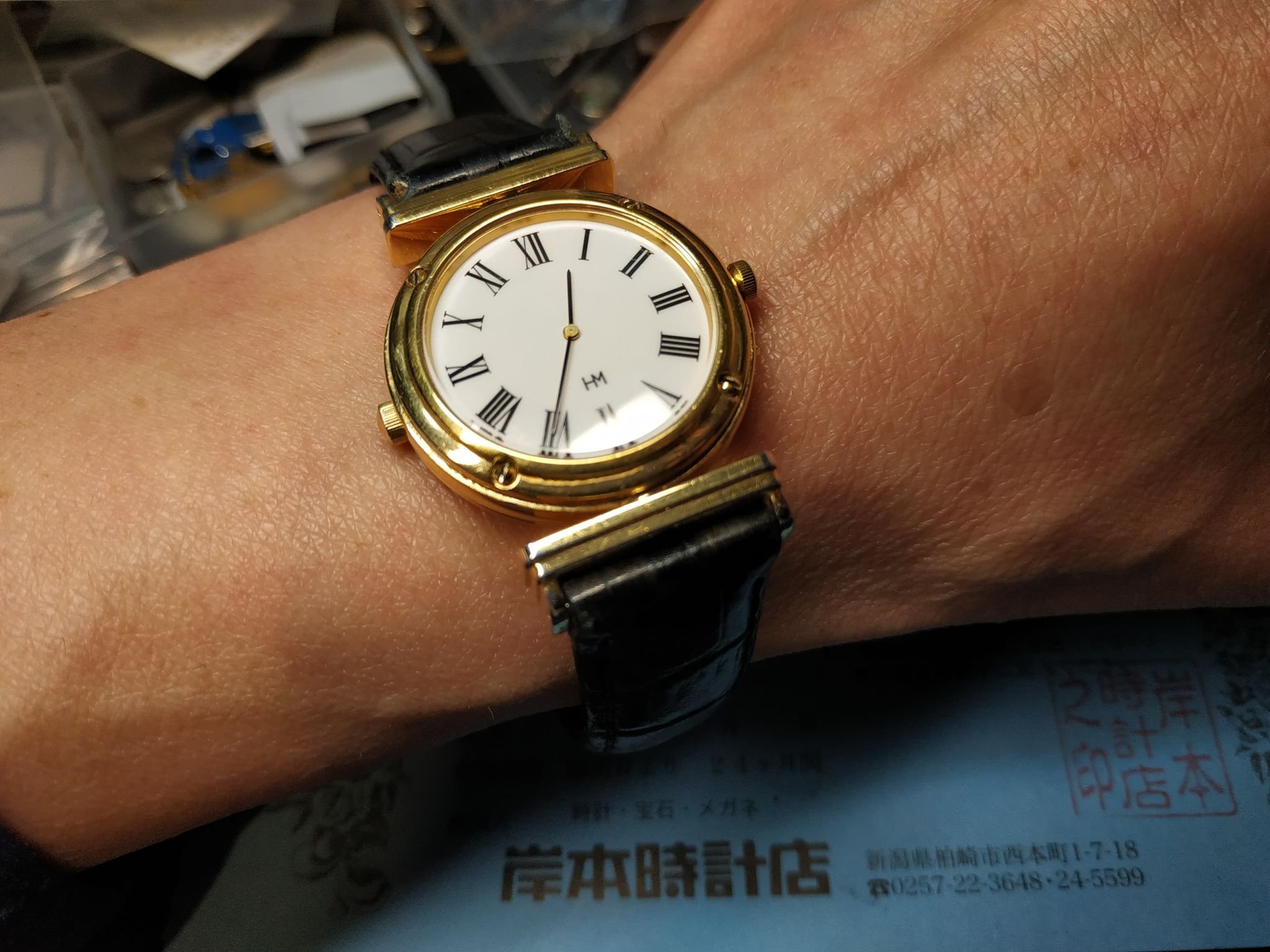 電池新品 セイコー ハナエモリ コラボ リバーシブル 腕時計 2N20-0070 