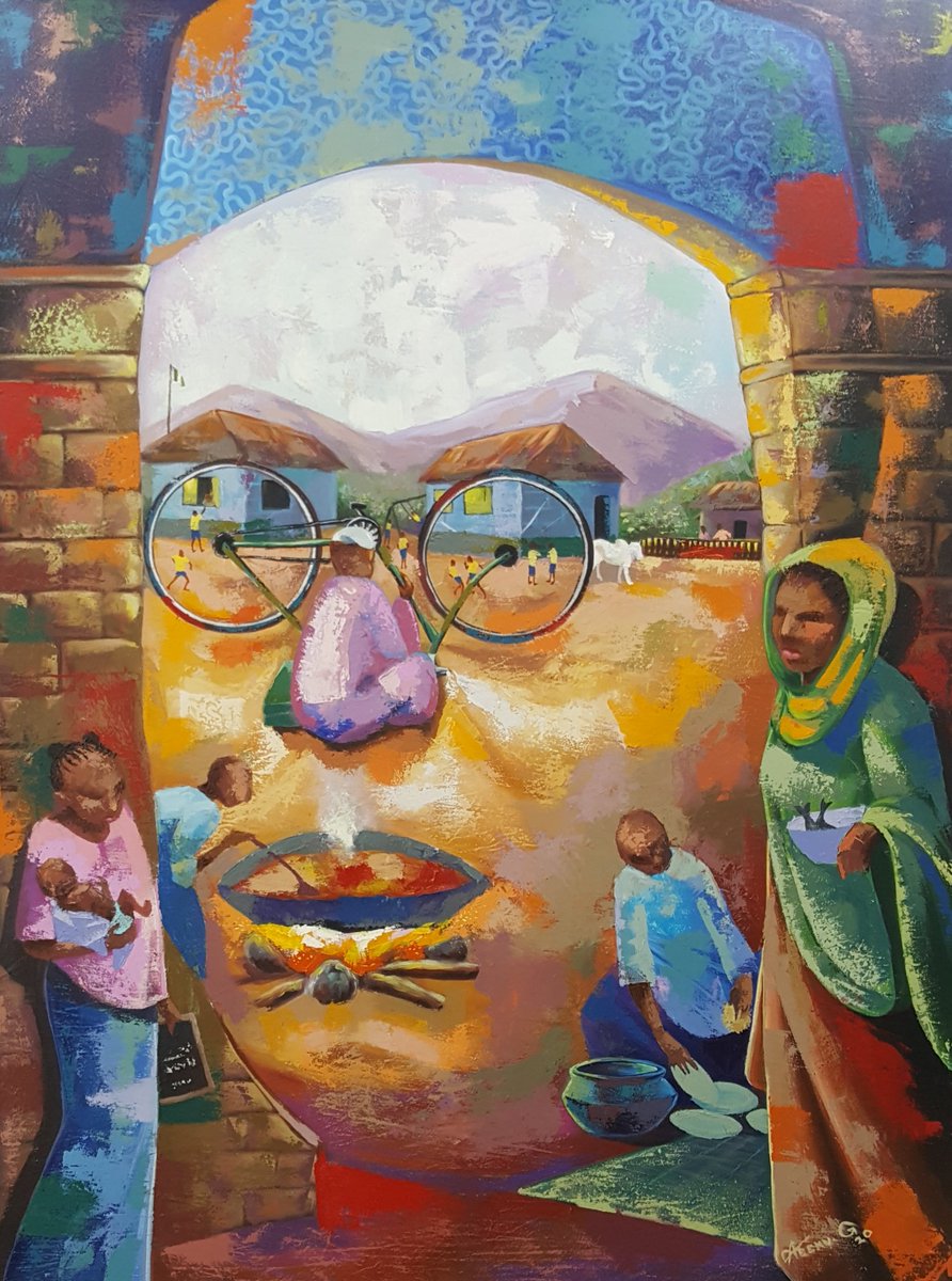 gbengaupcycle's tweet image. Being a beneficiary of "Free Education" legacy of the great nationalist, Obafemi Awolowo, I desire to see quality education reach the grassroot northern Nigerian communities. I also dreamt of better schooling conditions for our villages and kept that vision in this illusion art.