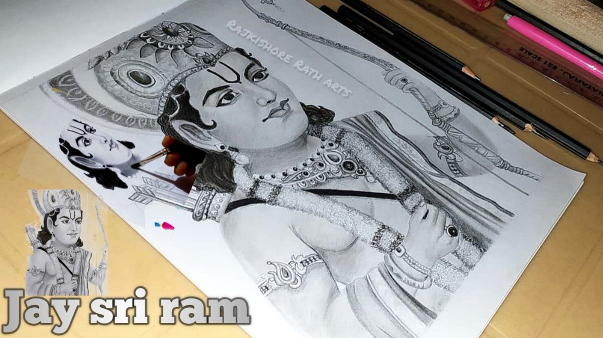 Ravi Kishan  Jai Shri Ram Pencil drawing  Facebook