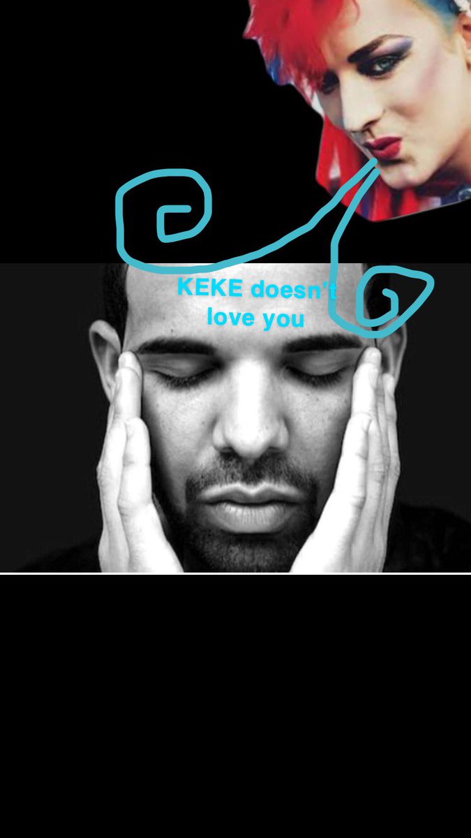 fifkeef1's tweet photo. What’s Drakes inner demons sound like? I feel like he sound like me dog if my dog talked [my dog sound like @BoyGeorge ]   #keke #Drake https://t.co/2ZoLRvyrl5