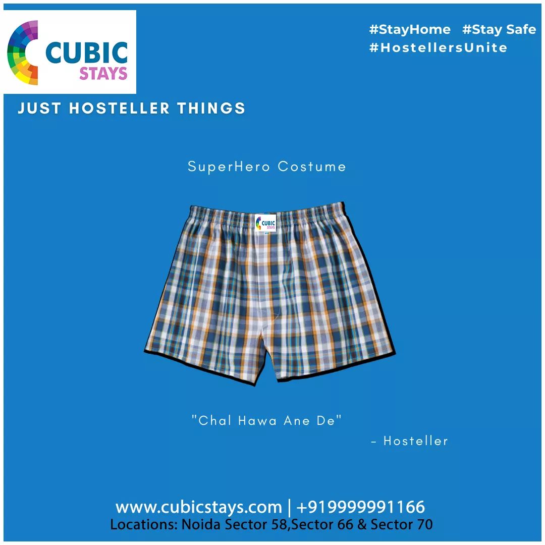CubicStays's tweet photo. Boxers Hein Toh Life Sahi Hein!😎 #hostellife

#cubicstays #cubicstayslife #hygiene #stayhome #staysafe #lockdown #workfromhome #workfromhostel #jushostelthings #hostellers #boxers #shorts #boxershorts https://t.co/FDLGZGi4uZ