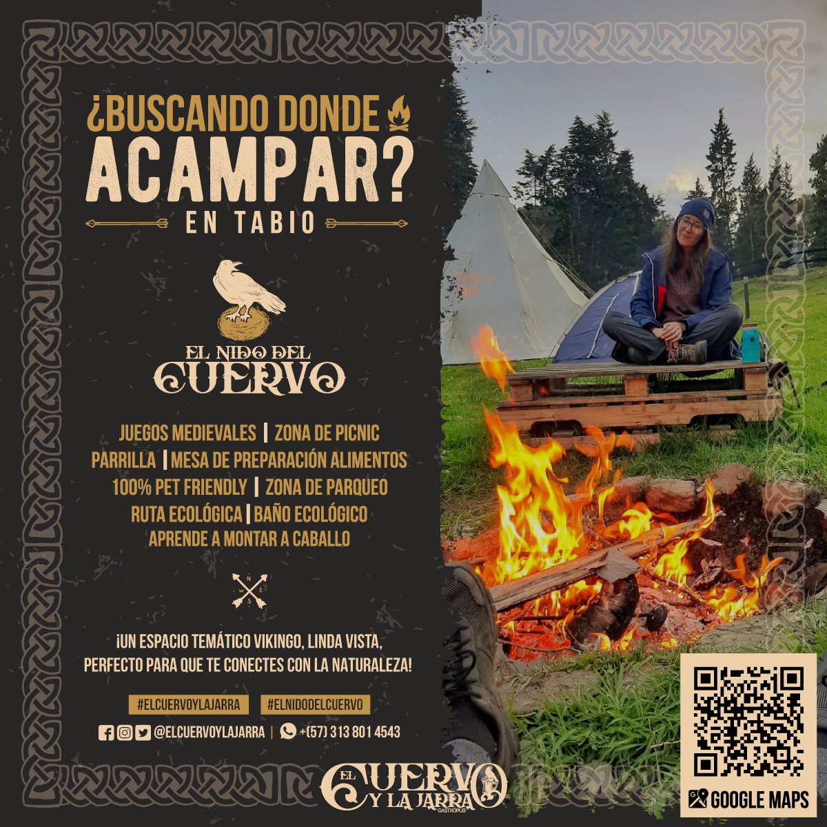 cuervoylajarra's tweet photo. ¡Hola #CuervoFan! ¿Aburrido de la ciudad y como con ganas de parchar en el campo para desconectarte de todo?
Somos los indicados para ese plan 👇🏽
🛡️⚔️🗡️🎯🚲🥤☕🍃🌲🏕️⛺🏔️

🎏 Vereda Carrón Alto – 2.5 km del parque principal. 
📱 WhatsApp 313 8014543
🇸🇱 Tabio - Cundinamarca. https://t.co/7pMc5XBL9A