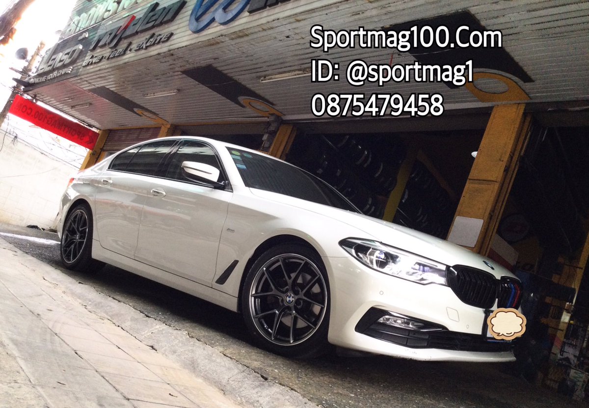 sportmag100's tweet image. #Bmw 520D จัดล้อเบา #Flowforming FIR หน้า8.5 หลัง9.5 ขอบ19 รัดยางใหม่ หน้า245-40-19 หลัง 275-35-19 #Sailun #Atrezzo จับคู่ลายก้านวาย ได้สวยสุดลงตัว #sportmag100 ลาดพร้าว