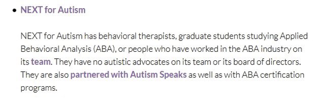 what this charity stands for- ABA (applies behavior analysis) -supports autism speaks -a prevention for autism, i'll let you read and assume what that mean