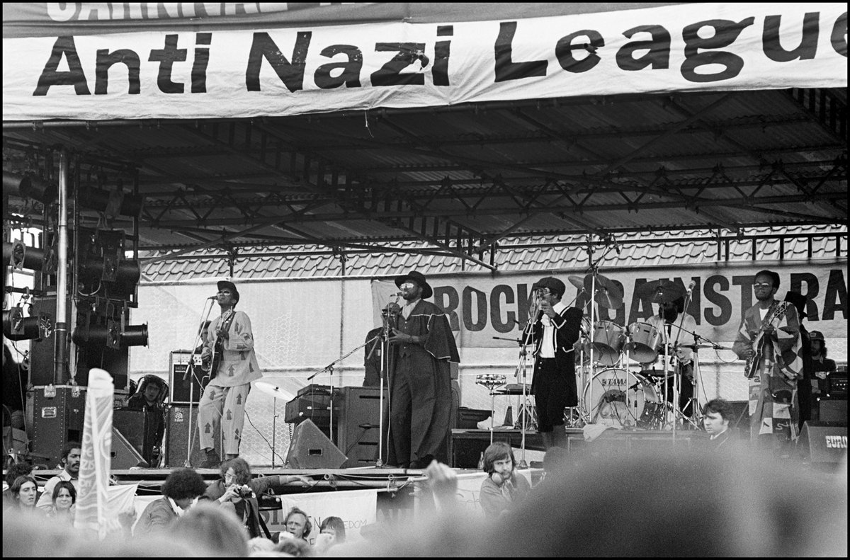 OTD 30 April 1978 100,000 people marched from Trafalgar Square to Victoria Park, Hackney for the Rock Against Racism/Anti-Nazi League concert with The Clash, Steel Pulse, Tom Robinson Band, X-Ray Spex, Jimmy Pursey & Patrik Fitzgerald. Photos Syd Sheldon/WhiteRiot & David Corio